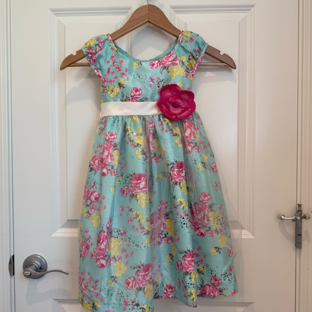 Little Girl Flora Party Dress Size: 4yr Spring/Summer/Birthday/ Party/Events